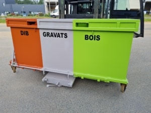 benne 3 en 1 pour chariot élévateur