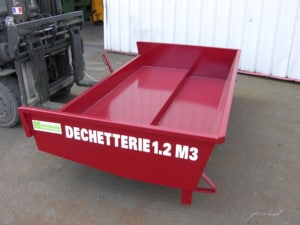 benne basculante déchetterie 1,2 m3