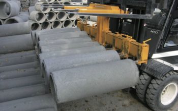 Manutention buses béton chariot élévateur chantier BTP