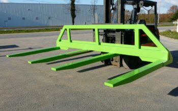 Tablier multi-fourches vert pour chariot élévateur