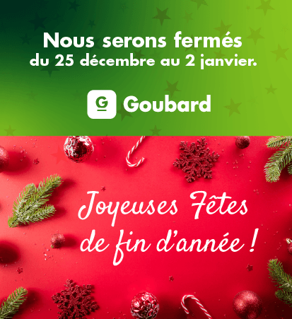 Fermeture de fin d'année du 25 Décembre au 2 Janvier. Bonnes fêtes de fin d'année 2025