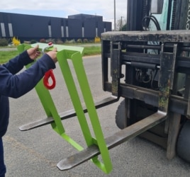 potence de levage 1 crochet gamme CR-C montage sur fourches chariot élévateur