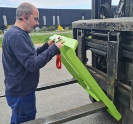 potence de levage 1 crochet gamme CR-C montage sur fourches chariot élévateur